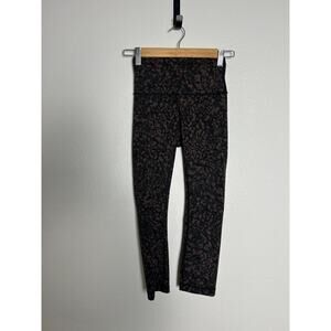 Lululemon Women's Align HR Pant 28” Nulu LW5BSZS Leopard Brown Print Sz 2
